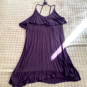 Cotton black dress with adjustable tie straps